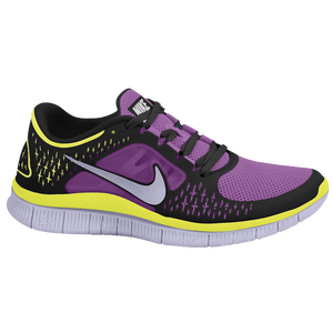 Nike Free Run + 3 - Women's - Laser Purple/Pure Violet/Black/Volt