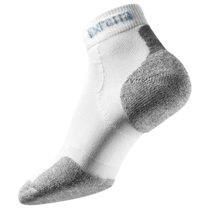 Thorlo Cushioned Heel Mini-Crew Running Socks - White/Grey