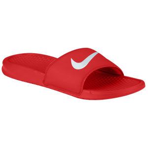 Nike Benassi Swoosh Slide - Men's - University Red/White