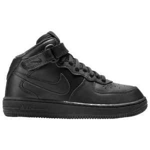 Nike Air Force 1 Mid - Boys' Preschool - Black/Black