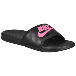 Nike Benassi JDI Slide - Women's - Black/Vivid Pink