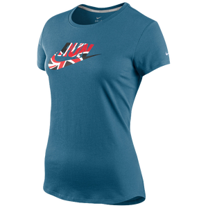 Nike Country Run T-Shirt - Women's - Shaded Blue/Reflective Silver