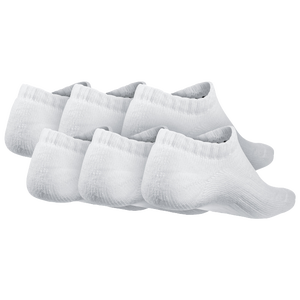 Nike 6 Pack Dri-Fit No Show Sock - Boys' Grade School - White