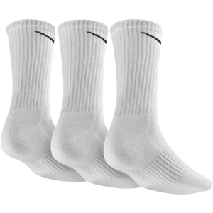 Nike 3 Pack Moisture MGT Cushion Crew Sock - Men's - White/Grey