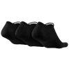 Nike 3 Pack Moisture MGT Cushion No Show Sock - Men's - All Black / Black
