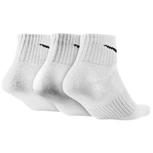 Nike 3 Pack Moisture MGT Cushion Quarter Sock - Men's - White/Grey