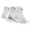 Nike 3 Pack Moisture MGT Cushion Quarter Sock - Men's - All White / White