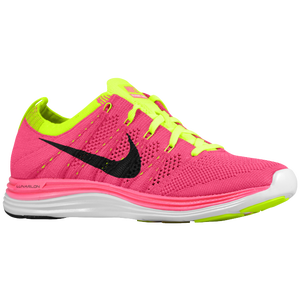Nike Flyknit Lunar 1 + - Women's - Pink Flash/Black/Fireberry/Volt