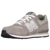 New Balance 574 Suede - Boys' Grade School - Grey / Grey