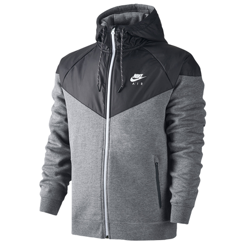 Nike Hybrid Fleece WR Jacket Men's Casual Clothing Carbon Heather/Black/White