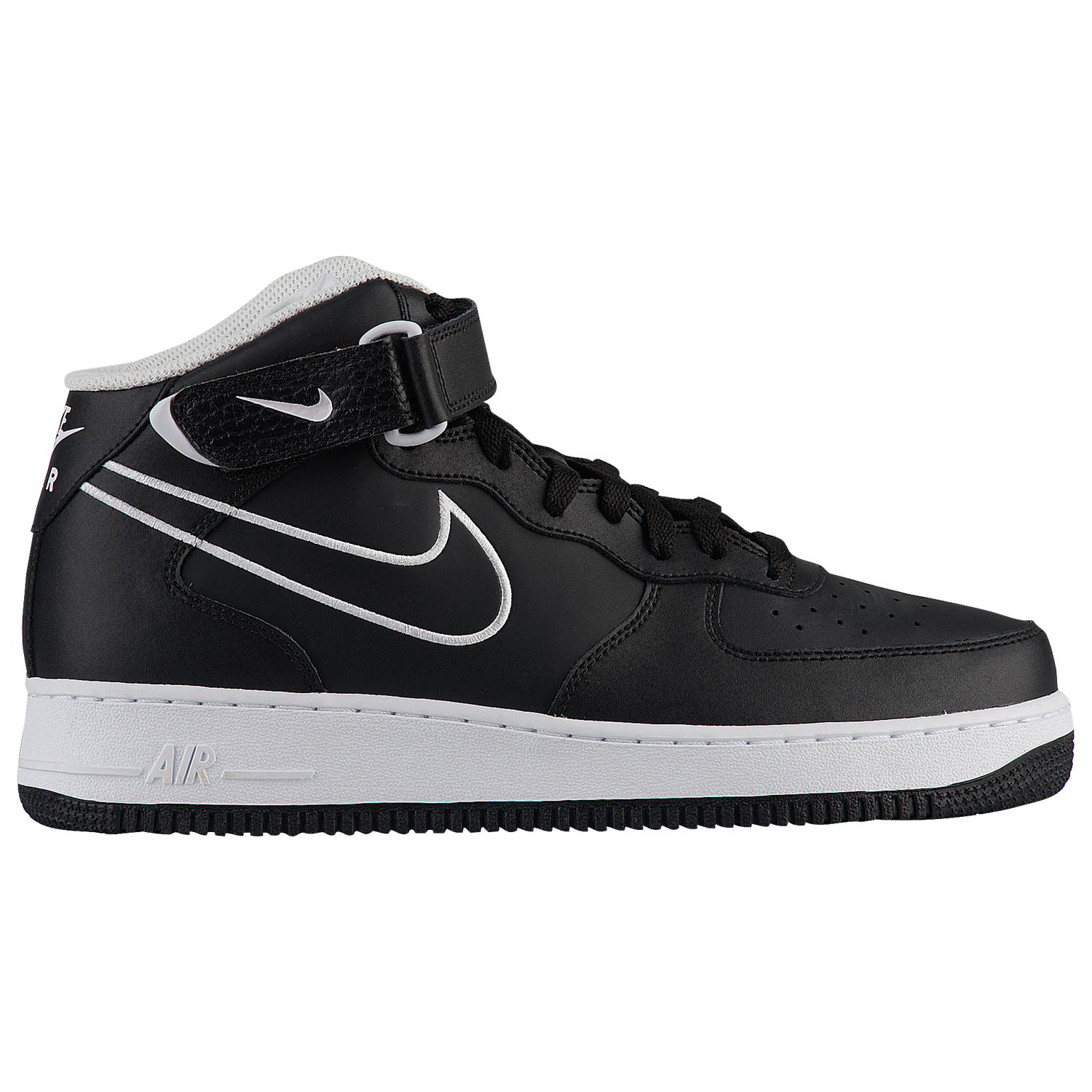 Nike Air Force 1 Mid - Men's - Casual - Shoes - Black/White Nike Air Force 1 Mid - Men's