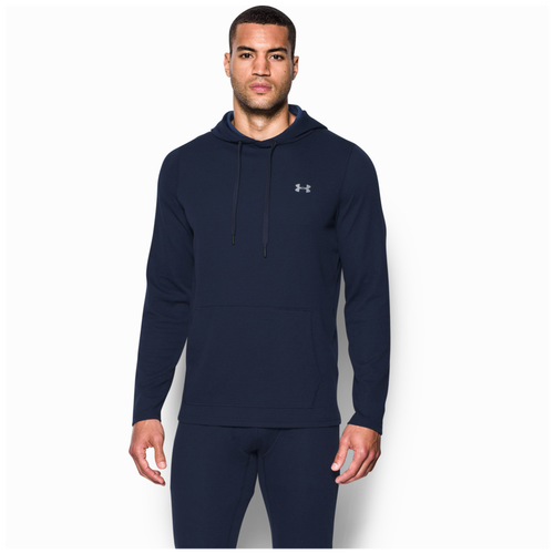 Under Armour Waffle Hoodie - Men's - Casual - Clothing - Midnight Navy ...