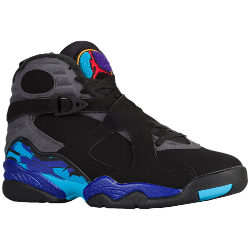 Jordan Retro 8 - Men's - Basketball - Shoes - Black/True Red/Flint Grey ...