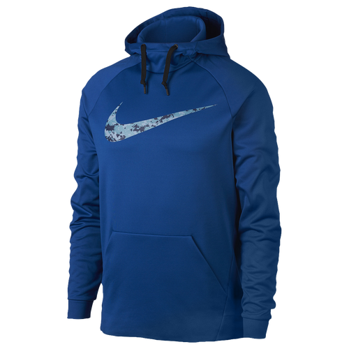 Nike Therma Hoodie Camo Swoosh - Men's - Training - Clothing - Blue Jay ...