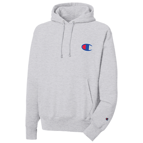 Champion Reverse Weave P/O Hoodie - Men's - Casual - Clothing - Grey/White
