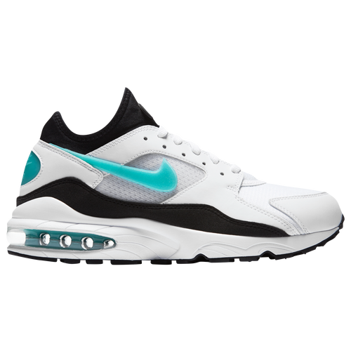 Nike Air Max 93 - Men's - Casual - Shoes - White/Sport Turquoise/Black