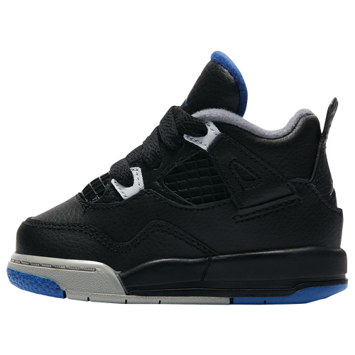 Jordan Retro 4 Boys' Toddler Basketball Shoes Black/Game Royal