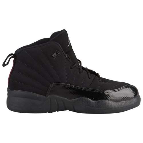 Jordan Retro 12 - Girls' Preschool - Basketball - Shoes - Black/Dark ...