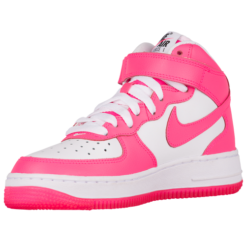 Nike Air Force 1 Mid - Girls' Grade School - Basketball - Shoes - White ...