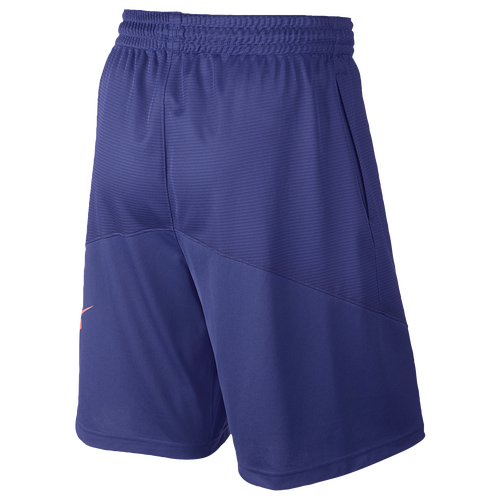 Nike HBR Shorts - Men's - Basketball - Clothing - Deep Night/Hyper Orange