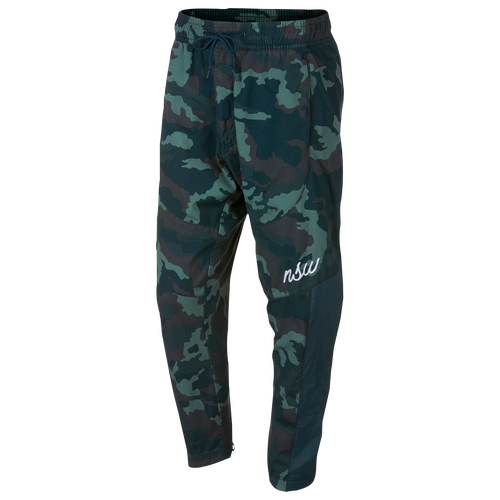 Nike Woven Camo Pants Men's Casual Clothing Midnight Spruce/White