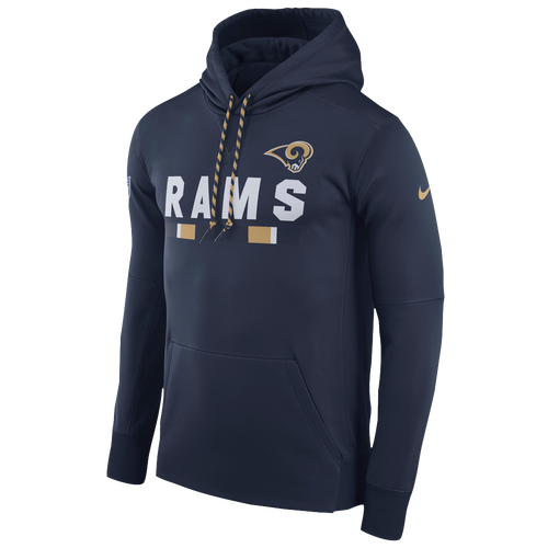 Nike NFL Therma-Fit Hoodie - Men's - Clothing - Los Angeles Rams - Navy