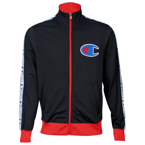 Champion Big C Track Jacket Men's Casual Clothing Black/Scarlet