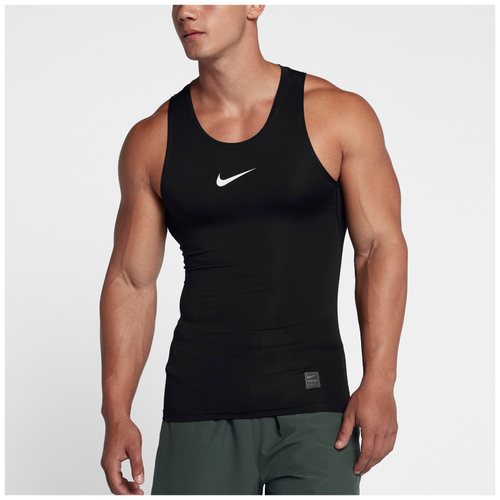 NIKE PRO Sleeveless Compression Athletic Tank Top, Black, Size M