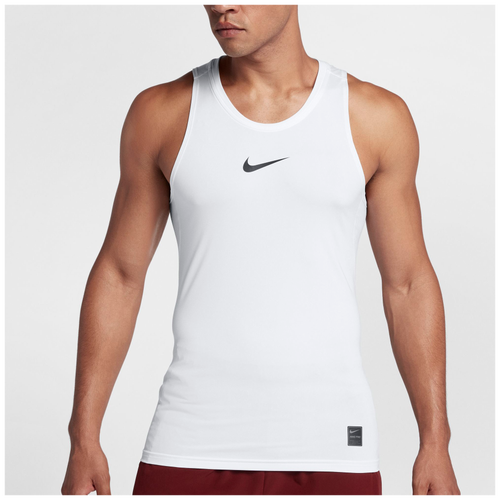 Nike Pro Compression Tank - Men's - Training - Clothing - White/Black/Black