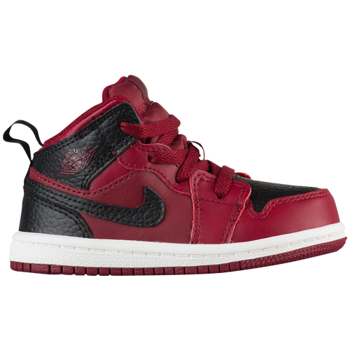 Jordan AJ 1 Mid - Boys' Toddler - Basketball - Shoes - Team Red/Gym Red ...