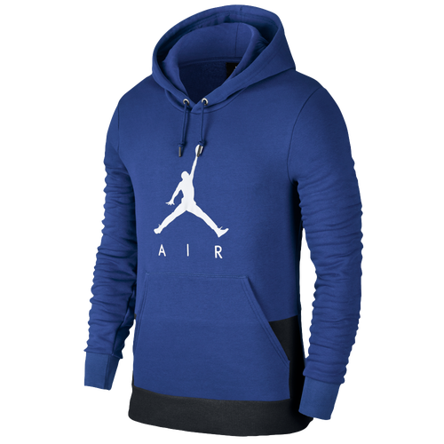 Jordan Jumpman Air Graphic Pullover Hoodie - Men's - Basketball - Clothing - Game Royal/Black/White