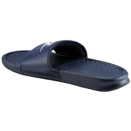 Nike Benassi JDI Slide - Men's - Casual - Shoes - Midnight Navy/Windchill