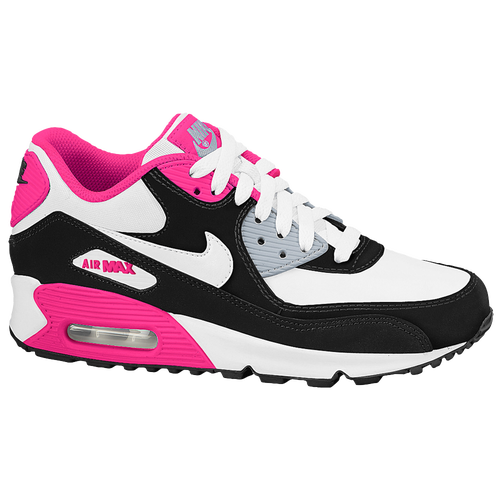 Nike Air Max 90 - Girls' Grade School - Running - Shoes - White/Black ...