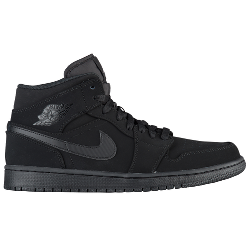 Jordan AJ 1 Mid - Men's - Basketball - Shoes - Black/White/Black