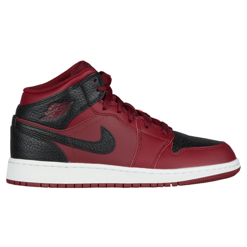 Jordan AJ 1 Mid - Boys' Grade School - Basketball - Shoes - Team Red ...