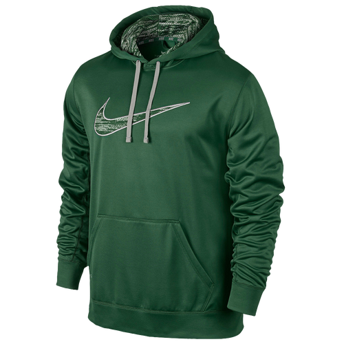 Nike KO Swoosh Camo Hoodie - Men's - Training - Clothing - Gorge Green