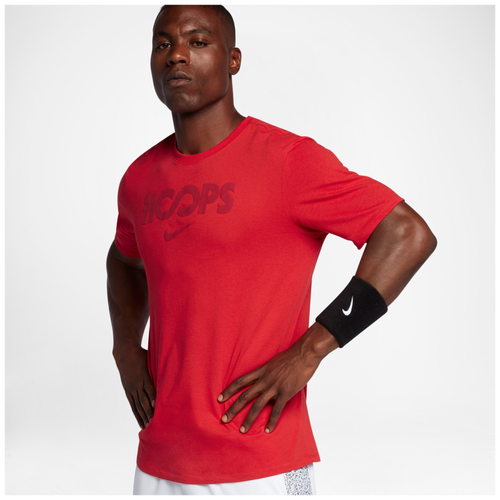 Nike Just Hoops T-Shirt - Men's - Basketball - Clothing - University Red