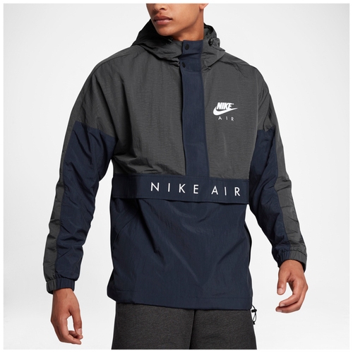 nike men's taping anorak teal pullover