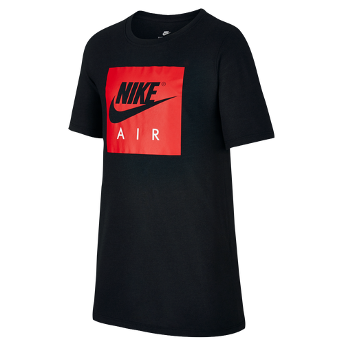 Nike Air Logo T-Shirt - Boys' Grade School - Casual - Clothing - Black/Red