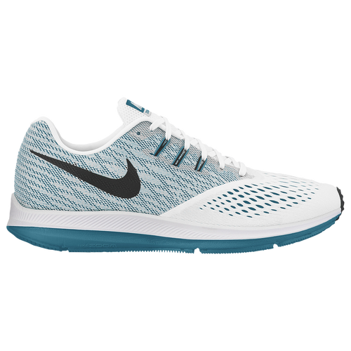 Nike Zoom Winflo 4 - Men's - Running - Shoes - White/Black/Blustery Blue