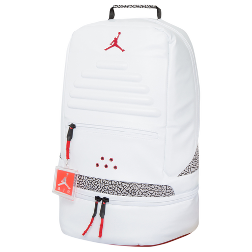 Jordan Retro 3 Backpack - Basketball - Accessories - White/Gym Red/Cement