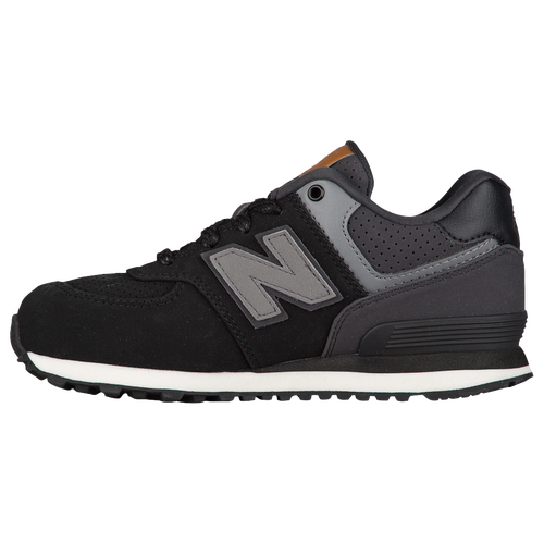 New Balance 574 - Boys' Grade School - Running - Shoes - Black/White/Tan